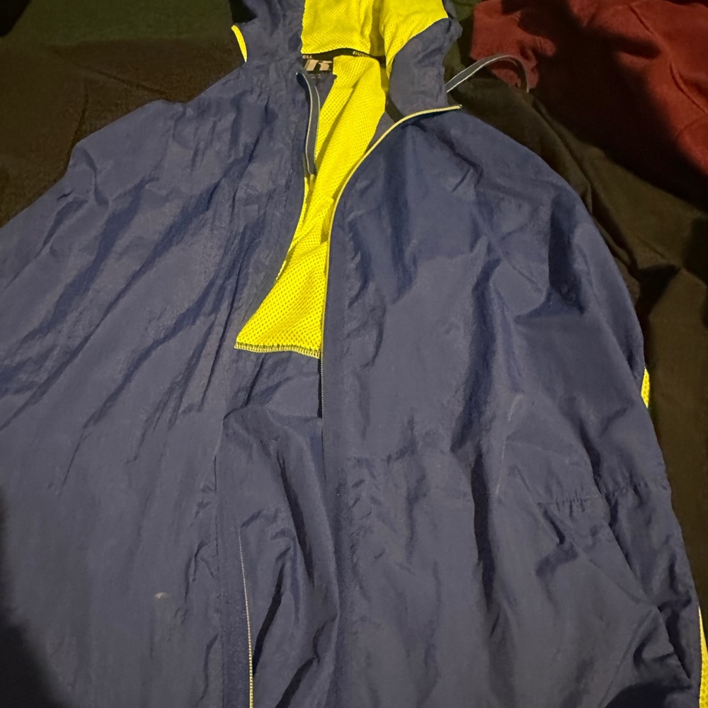 Russell Athletic Blue and Yellow Windbreaker